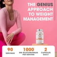 thumbnail image 4 of The Genius Brand Genius Glucomannan - Glucomannan Capsules for Digestive Health, Energy & Satiety Support - Natural Fiber for Stomach Comfort - Non-GMO & Vegan - 180 Veggie Capsules, 4 of 6
