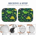 thumbnail image 6 of Naloa Dinosaurs and Tropical Leaves and Flowers Print 2-Piece Windshield Sunshade,Foldable Car Front Window Sun Shades,for Most Sedans SUV Truck-Small, 6 of 6