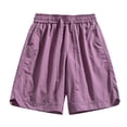 thumbnail image 4 of DDAPJ pyju Clearance Today! Baggy Shorts for Men Drawstring Casual Hiking Shorts Lightweight Quick Dry Athletic Work Shorts with Pockets Purple XXXXL, 4 of 8