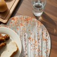 thumbnail image 3 of Orange Grey Forest Round 15 Inch Placemats Set of 6, Grey Modern Art Oil Painting HeatResistant Non Slip Place Mats for Dining Table, Wipeable Braided Kitchen Table Mats for Housewarming, 3 of 9