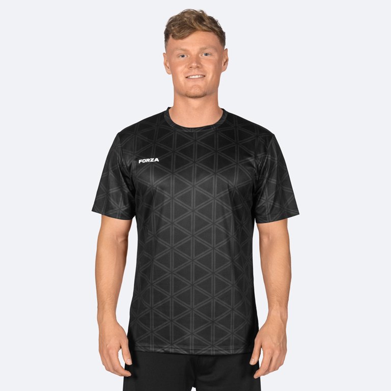 FORZA Men's Soccer Goalkeeper Jersey Short Sleeve [XL, Black