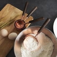thumbnail image 1 of Rose Gold Baking Measuring Cup Wood Handle Measuring Cup 4Pcs/Set Home Kitchen For Cake Shop Cooking For Baking, 1 of 8