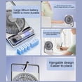 thumbnail image 3 of Yooshoverk Portable Card Fan, Five-Speed Battery-Powered for Office and Hanging Use, 3 of 6