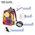 thumbnail image 5 of Xecao Brightly Colored Cupcakes for Canvas College Laptop Backpack, Durable Rucksack Travel Notebook Bag School Backpack Book Bag for Men Women, 5 of 8