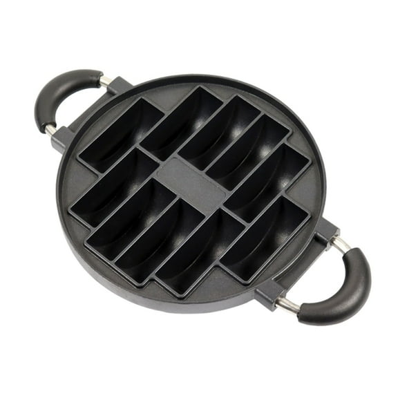 Simple and Lovely 10 Hole Cast Aluminum Pans Cake Cooking Pans Omelettes Pans Nonstick Cooking Molds for Kitchen Usage
