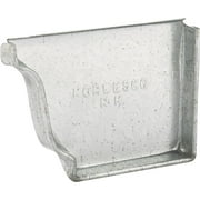 NorWesco 4 In. Galvanized Right Gutter End Cap OG4ECRHG