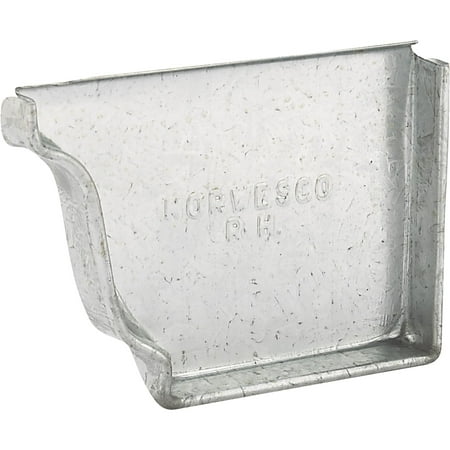 NorWesco 4 In. Galvanized Right Gutter End Cap OG4ECRHG