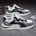 thumbnail image 3 of Men's Trendy Colour Block Chunky Shoes, Comfy Non Slip Durable Soft Sole Sneakers For Men's Outdoor Activities, 3 of 9