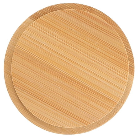 Toyvian Round Mug Lids Bamboo Cup Lid Khaki Dust Protection Office 1Pcs Back to School