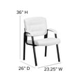 thumbnail image 5 of Flash Furniture Haeger White LeatherSoft Executive Side Reception Chair with Black Metal Frame, 5 of 11