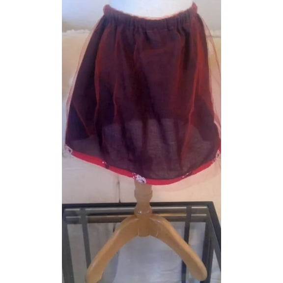 Black Skirt w/Red Tulle, Size 5T