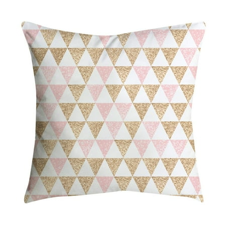 

wendunide home textiles Pink small fresh printing square pillowcase home decoration car sofa 45X45cm C