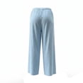 thumbnail image 4 of Mifsaly Mens Cotton Linen Pants Lightweight Straight Leg Summer Beach Pant Pleated Front Vacation Travel Business Casual Trousers with Pockets S, 4 of 7
