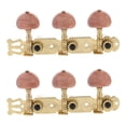 thumbnail image 1 of 2pcs Triple Button Classical Guitar String Tuning Pegs Tuners Machine Heads for 6 String Guitar (Brown Red Head), 1 of 8