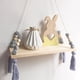 thumbnail image 2 of Estante de pared, estante flotante, soporte de madera, columpio, estante de pared colgante, tablero de pared, tablero de macarrón, decoración de guardería para niñas, 38x14x1cm Adepaton MZQ-0231-2, 2 of 4