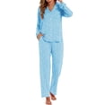 thumbnail image 1 of Conjunto de pijama LUBOT para mujer, viscosa de bambú, 2 piezas, pijama Star Moon, 1 of 7