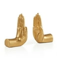 thumbnail image 5 of Danya B Antique Gold Resin Hands Sculpture Bookend Statues - Set of 2, 5 of 11