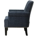 thumbnail image 6 of Accent Recliner Chairs, Rivet Tufted Polyester Soft Cushion Armchair for Living Room Bedroom, Navy Blue 29x24x34.5inch, 6 of 7