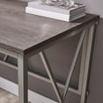thumbnail image 6 of Leick Home X Design Wood and Metal Fully Assembled Computer Desk, Weathered Wood/Satin Nickel, 6 of 14