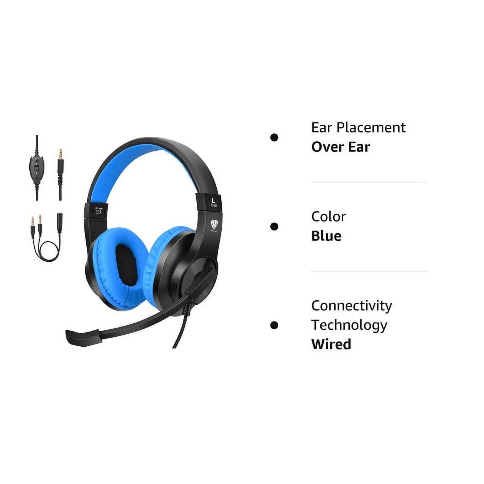 BlueFire Kids Gaming Headset with Microphone, Blue photo 7