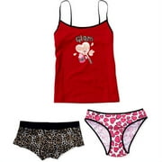 No Boundaries - Juniors 3-Piece Glam Cami and Underwear Set