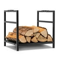 thumbnail image 1 of Patiojoy 16" Firewood Storage Rack Decorative Log Holder w/ Screw Thread Handle Raised Legs & Solid Bottom Panel Reinforced Steel Structure, 1 of 9