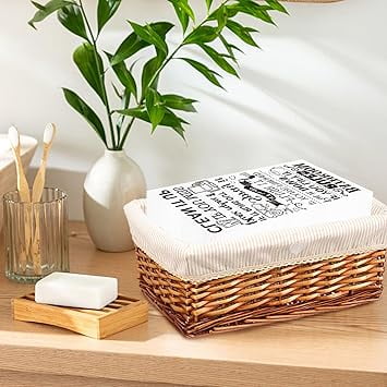 100 Pcs Disposable Hand Towels for Bathroom Paper Towels for Guests 3 Ply Wash Your Hands Bathroom Etiquette Guest Napkins for Powder Room Wedding Birthday Holiday Anniversary, Black White