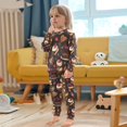 thumbnail image 4 of FORMRS Long Sleeve Top and Pants Pajama Set for Niños 2-Piece Sleepwear, Sizes 18M-8Y, Chocolate Cakes, 4 of 6