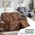thumbnail image 4 of Jiueut Brown Leopard Lightning Print Loveseat Reclining Covers, Non Slip Sofa Slipcover Soft Reclining Couch Covers with Side Storage Pockets Set of 6, 4 of 7