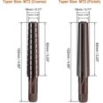 thumbnail image 2 of 2 Pcs Mt2 Morse Taper Reamer Coarse And Finish Set, 2 of 5