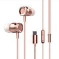 thumbnail image 1 of USB Type-C In-Ear Wired Metal Earphone Headset USB-C Earphone Earbuds In-line Control w/ Mic for 6 Note 3 MIX 2 Letv LeEco Le 2 3 Smartisan Pro Pro 2 Rose Gold, 1 of 7