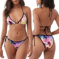 thumbnail image 3 of Balery Tropical Palm Tree at Sunset Pijama Estampado Bikini de Dos Piezas para Mujer - Conjunto de Bikini Ajustable Sexy y Cómodo para Playa, 3 of 6