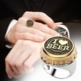 thumbnail image 2 of Silver Creative Beer Bottle Cap Ring Jewelry Birthday Proposal Bride Engagement Party Ring, 2 of 9