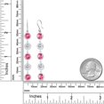 thumbnail image 2 of Gem Stone King 12.60 Ct Round Pink Mystic Topaz White Topaz 925 Sterling Silver Earrings, 2 of 2