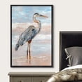 thumbnail image 3 of wall26 Framed Canvas Print Wall Art Pastel Sky Beach Shore Wave Crane Bird Nature Wilderness Illustrations Modern Art Decorative Rustic Relax/Calm for Living Room, Bedroom, Office - 16"x24", 3 of 5