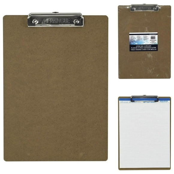Clipboards en bois, Format lettre, Paquet de 4.