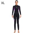 thumbnail image 2 of Sela de buceo 3mm trajes de neopreno de neopreno traje de buceo de neopreno de manga larga pantalones largos traje de surf resistente al desgaste para snorkeling surf nadando púrpura xl Advancent OD003296-25, 2 of 7