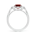 thumbnail image 2 of ANGARA Lab Grown 2 Ct Vintage Inspired Oval Ruby Ornate Halo Engagement Ring for Women in 14K White Gold (Size-9x7mm) | July Birthstone, Anniversary, Jewelry Gift for Women | Lab-Grown Ruby Ring, 2 of 8