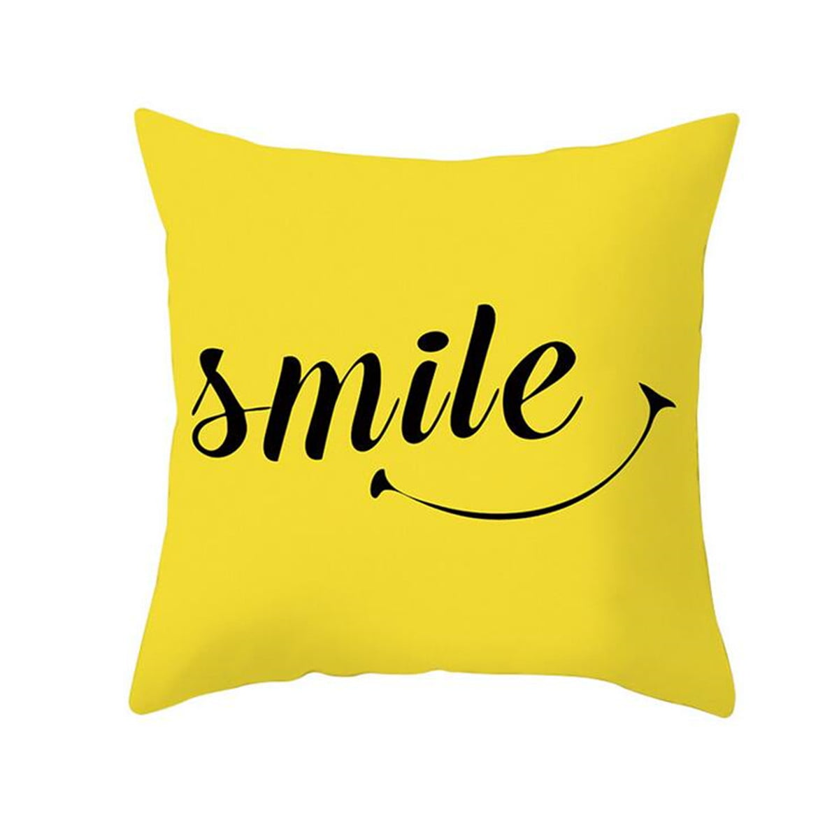 Throw Cushion Case 14x14" Smells Like Sunshine Yellow Pillow Cover