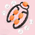 thumbnail image 2 of ZHAOCHENG Masajeador de piernas con 5 ruedas y eje para ejercicios de fitness, rueda rodante para relajación muscular, producto para dar forma a las pantorrillas, para yoga, hogar, mango gris, bola ro, 2 of 5