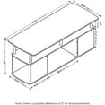 thumbnail image 6 of Furinno JAYA Utility Design Coffee Table, Americano, Stainless Steel Tubes, 6 of 6