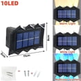 thumbnail image 1 of Lámpara Solar LED de pared para exteriores, iluminación luminosa de arriba y abajo para porche, balcón, jardín y calle, decoración impermeable, 1 of 4