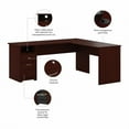 thumbnail image 4 of Atlin Designs 72" Contemporary Wood L Shaped Drawers Computer Desk in Cherry, 4 of 6