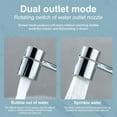 thumbnail image 7 of U-Shaped Rotating Faucet Extension Spout - 1080° Rotation Dual Flow Modes U-Design - For Kitchen Sink Bathroom Faucet Rv Laundry Room Utility Sink Pet Washing Outdoor Garden Car, 7 of 7