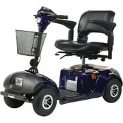 Drive Medical Daytona 4 GT Medium Sized 4 Wheel Scooter with Comfortable Padded Seat ,3,Steel,Blue ,Medium