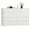 White leather, variant on Wide 10-Drawer Fabric Dresser TV Stand/Entertainment Center for Up to 55" TV - Black