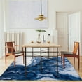 ReaLife Rugs Non-Skid Kitchen Hallway Rug, Washable Blue Abstract ...