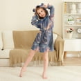 thumbnail image 3 of FORMRS Niños Bathrobe Unisex Hooded Robe Soft Plush Pajamas Sleepwear, Size 2-3T, Ethereal Mountain, 3 of 7
