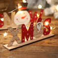 thumbnail image 3 of Decoraciones navideñas de madera para el hogar, adornos de mesa con letras de Papá Noel y nieve, regalos de Navidad, 2022, 3 of 4