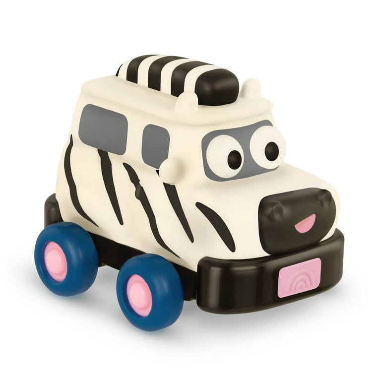 Battat Safari Speedsters 3 Pull-Back Animal Cars, Play Vehicle for